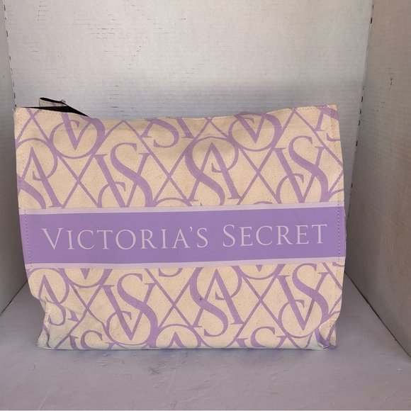 Victoria's Secret Purple and Beige Tote Bag Lavender & Vanilla - Picture 2 of 7